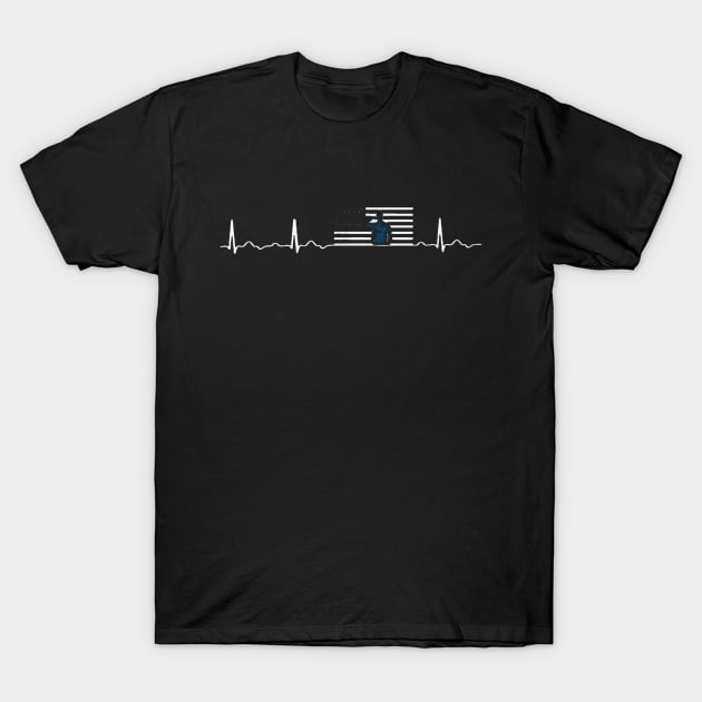 Veteran Heartbeat T-Shirt by francotankk